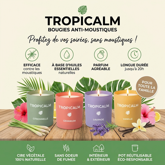 4 bougies anti-moustiques